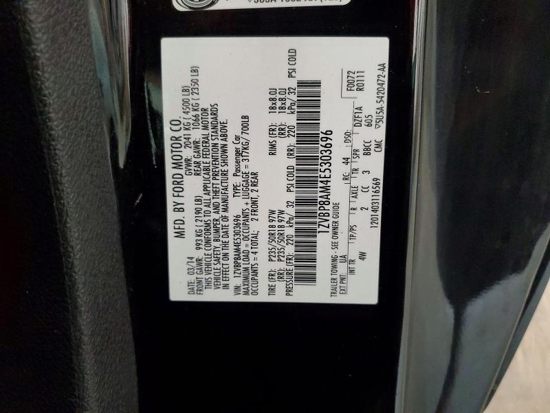 59378116 :رقم المزاد ، 1ZVBP8AM4E5303696 vin ، 2014 Ford Mustang مزاد بيع