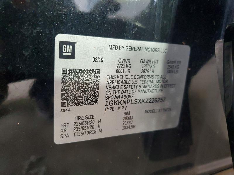 Aukcja sprzedaży 2019 Gmc Acadia, vin: 1GKKNPLSXKZ226257, numer aukcji: 59633606