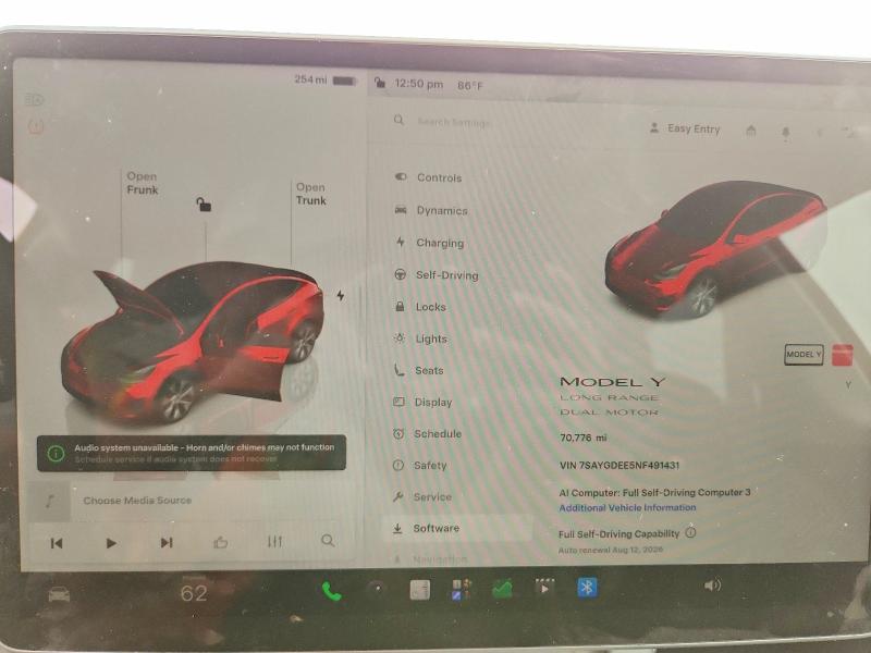 Aukcja sprzedaży 2022 Tesla Model  Y, vin: 7SAYGDEE5NF491431, numer aukcji: 61333976