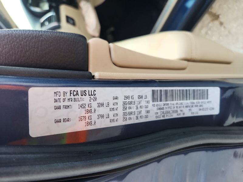 Aukcja sprzedaży 2020 Jeep Grand Cherokee, vin: 1C4RJEBG0LC305996, numer aukcji: 59189626
