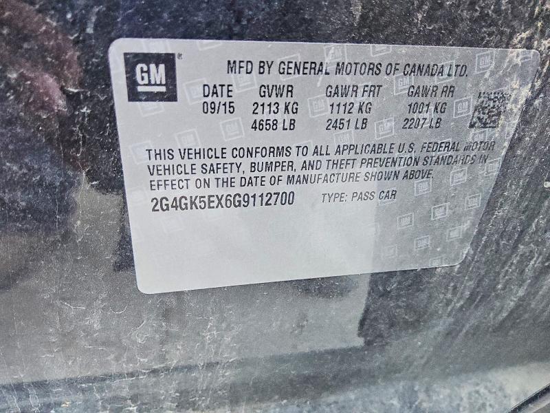61957906 :رقم المزاد ، 2G4GK5EX6G9112700 vin ، 2016 Buick Regal مزاد بيع