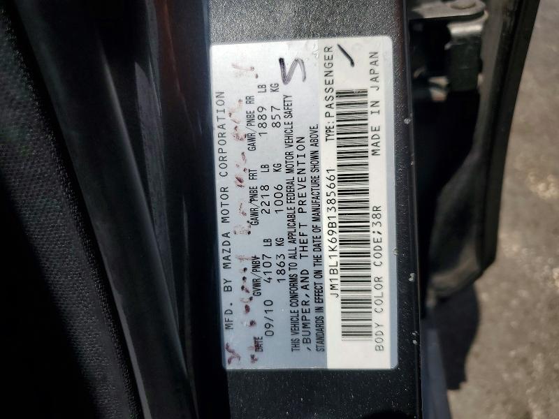 Aukcja sprzedaży 2011 Mazda 3, vin: JM1BL1K69B1385661, numer aukcji: 62136716