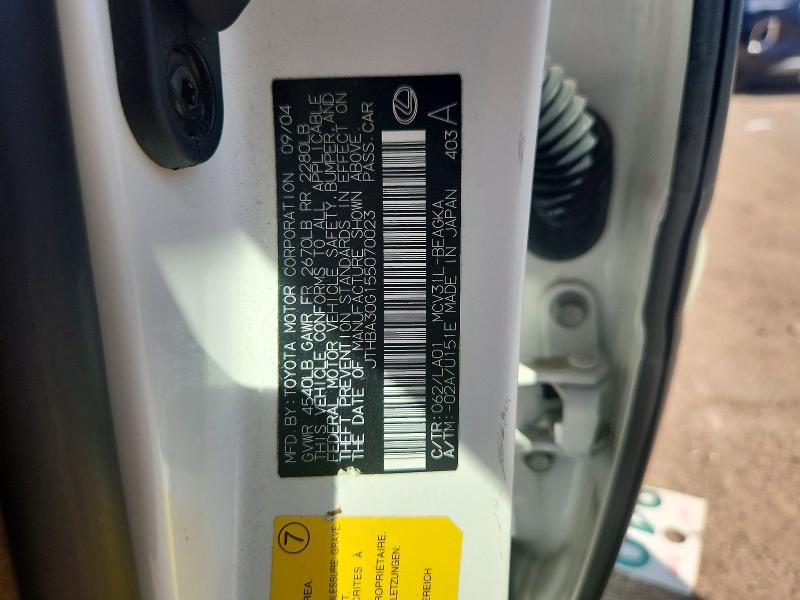 2005 Lexus Es მანქანა იყიდება აუქციონზე, vin: JTHBA30G155070023, აუქციონის ნომერი: 61055056