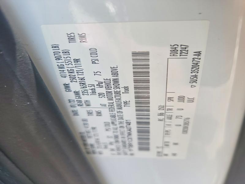 Aukcja sprzedaży 2022 Ford Transit, vin: 1FTBR1C87NKA07481, numer aukcji: 59342766