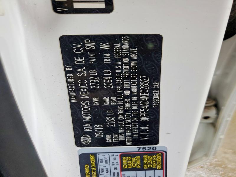 Продажа на аукционе авто 2019 Kia Forte, vin: 3KPF54AD4KE028527, номер лота: 61925296