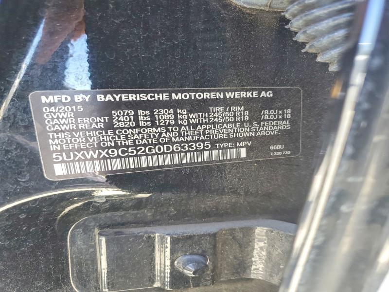 Aukcja sprzedaży 2016 Bmw X3, vin: 5UXWX9C52G0D63395, numer aukcji: 61621166
