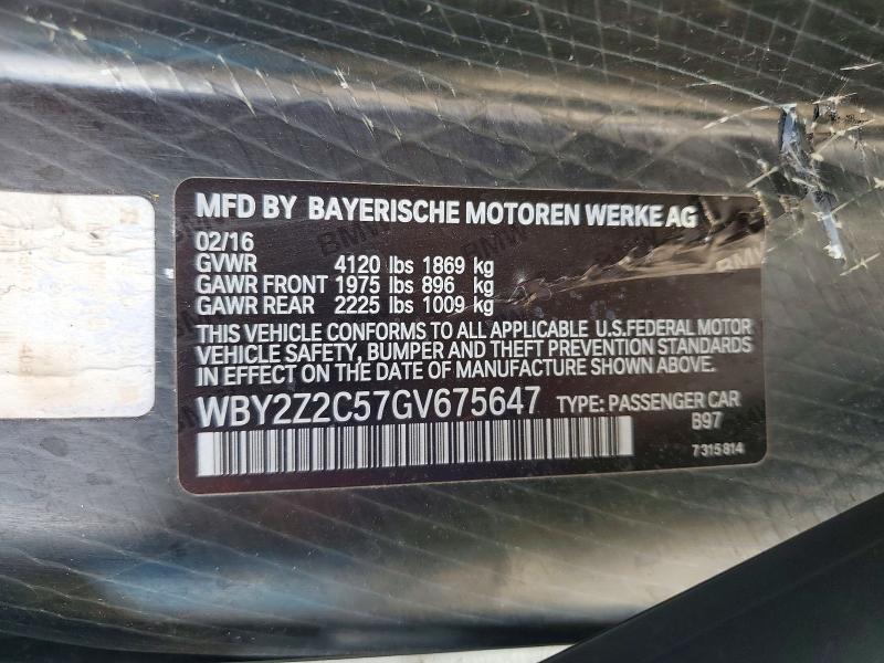 60699896 :رقم المزاد ، WBY2Z2C57GV675647 vin ، 2016 Bmw I8 مزاد بيع