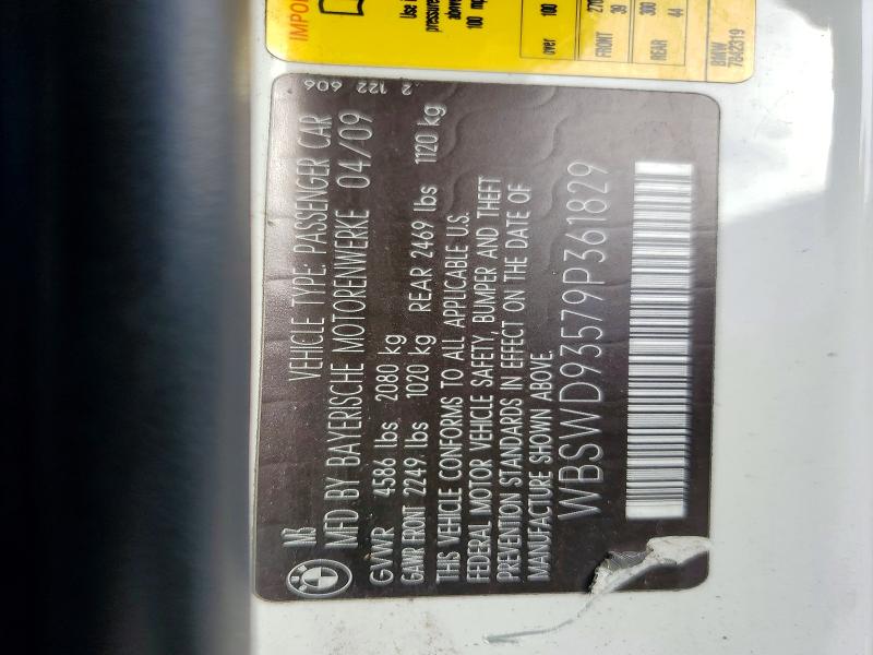 Продаж на аукціоні авто 2009 Bmw M3, vin: WBSWD93579P361829, номер лоту: 61924766