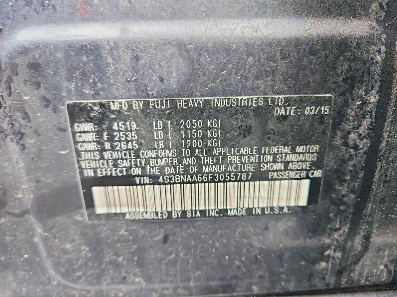 61955046 :رقم المزاد ، 4S3BNAA66F3055787 vin ، 2015 Subaru Legacy مزاد بيع