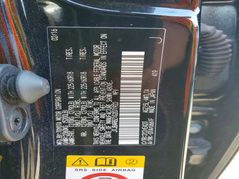 Продаж на аукціоні авто 2016 Lexus Nx 200t, vin: JTJBARBZ1G2071922, номер лоту: 59336176