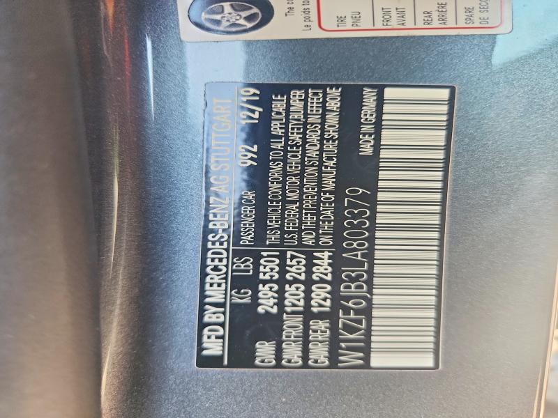 Aukcja sprzedaży 2020 Mercedes-benz E, vin: W1KZF6JB3LA803379, numer aukcji: 61520896