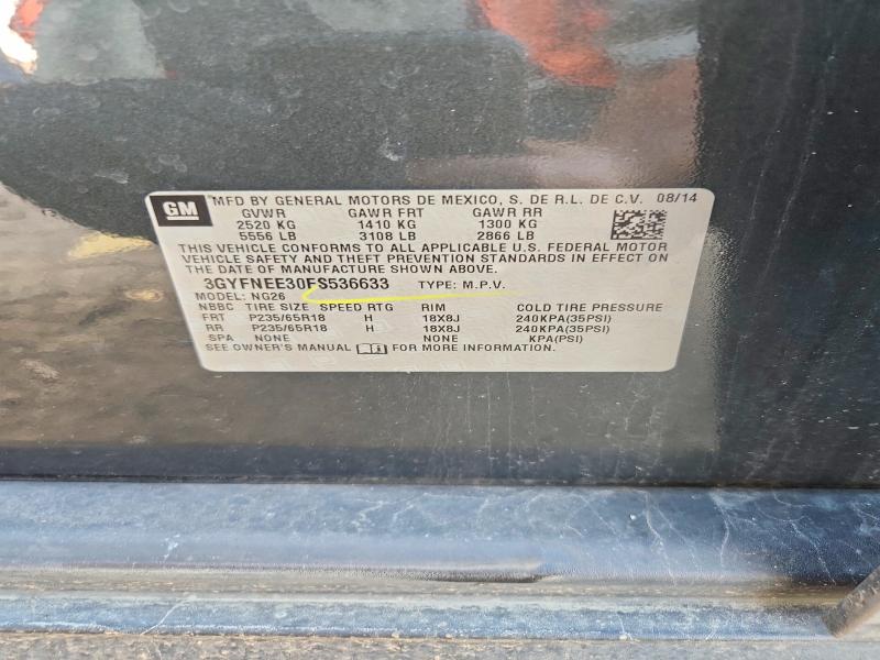 Продажа на аукционе авто 2015 Cadillac Srx, vin: 3GYFNEE30FS536633, номер лота: 60051946