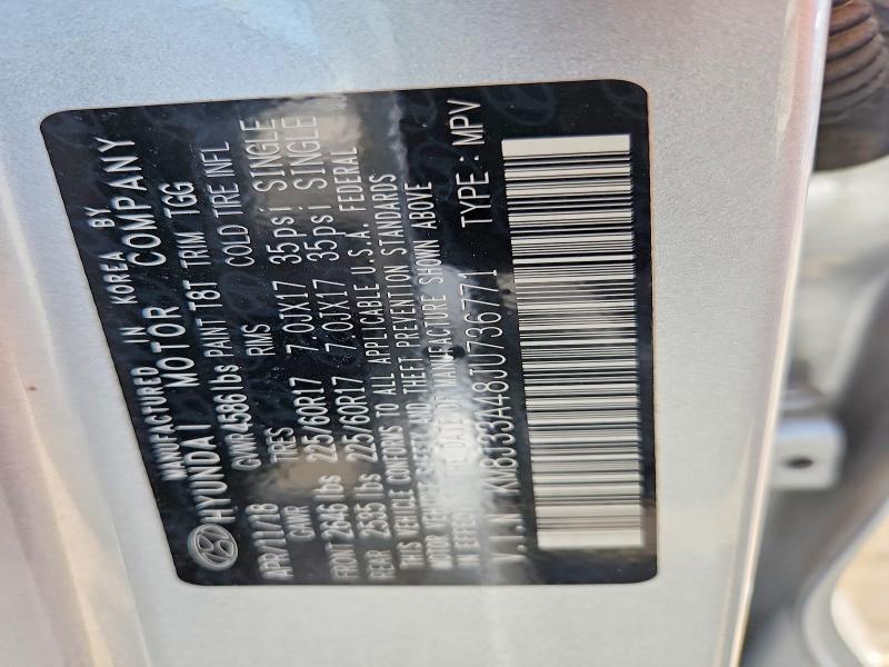 Aukcja sprzedaży 2018 Hyundai Tucson, vin: KM8J33A48JU736771, numer aukcji: 60247906