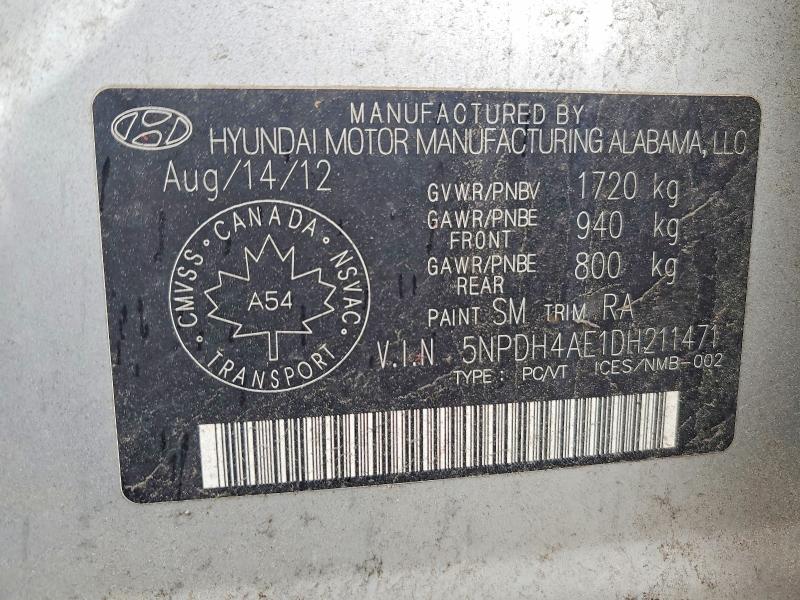 Продажа на аукционе авто 2013 Hyundai Elantra, vin: 5NPDH4AE1DH211471, номер лота: 60304386