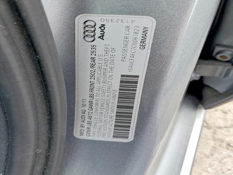 Продаж на аукціоні авто 2012 Audi A6, vin: WAUCFAFC7CN061823, номер лоту: 61350586
