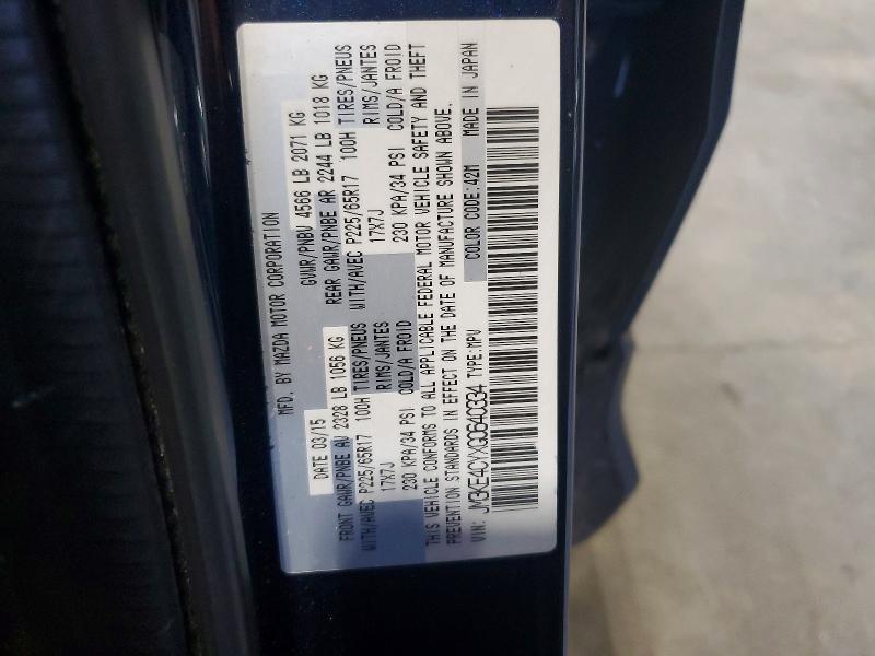 62164046 :رقم المزاد ، JM3KE4CYXG0640334 vin ، 2016 Mazda Cx-5 مزاد بيع