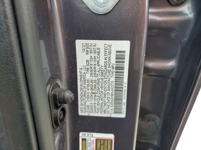 Продажа на аукционе авто 2022 Honda Cr-v, vin: 5J6RW2H89NA003776, номер лота: 60619476