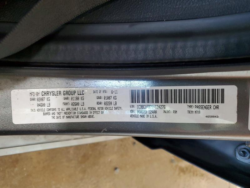 Aukcja sprzedaży 2011 Chrysler 200, vin: 1C3BC1FB2BN624276, numer aukcji: 62055626