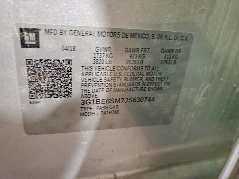 Продаж на аукціоні авто 2018 Chevrolet Cruze, vin: 3G1BE6SM7JS630744, номер лоту: 61545866
