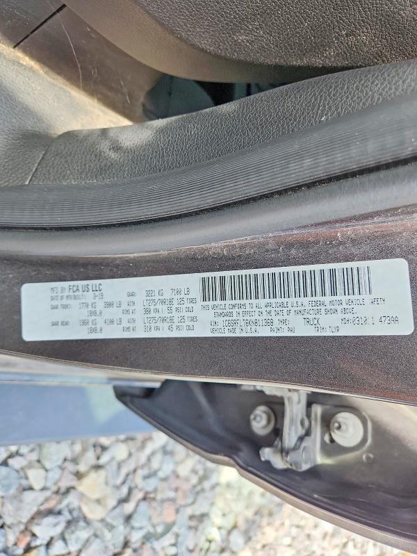 60414916 :رقم المزاد ، 1C6SRFLT6KN811368 vin ، 2019 Ram 1500 مزاد بيع