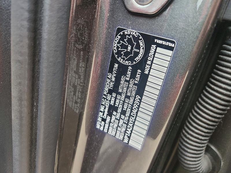 Aukcja sprzedaży 2020 Porsche Cayenne, vin: WP1AA2AY5LDA09399, numer aukcji: 58958306