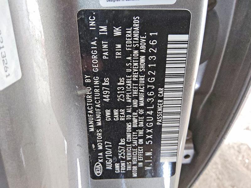 59365996 :رقم المزاد ، 5XXGU4L36JG213261 vin ، 2018 Kia Optima مزاد بيع