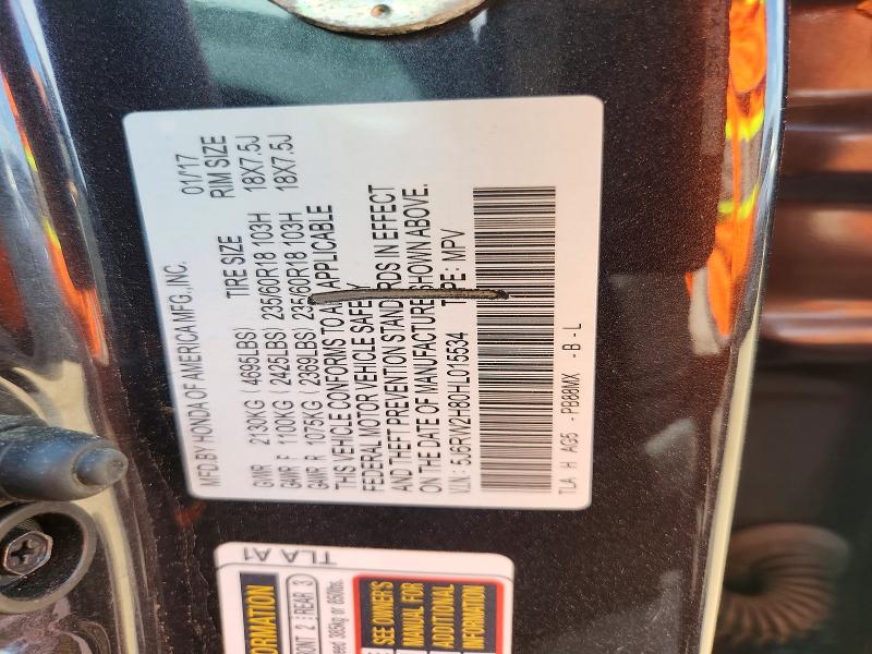 Aukcja sprzedaży 2017 Honda Cr-v, vin: 5J6RW2H80HL015534, numer aukcji: 61471016