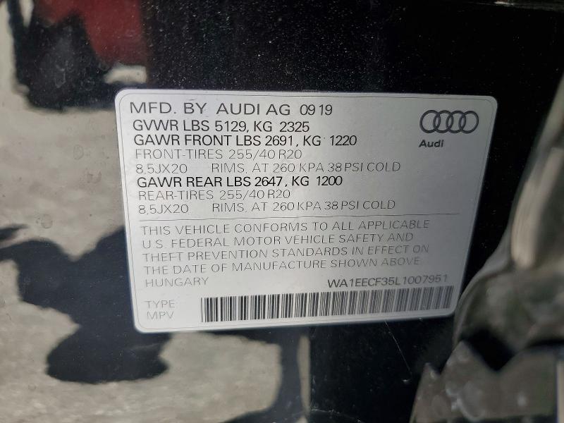 Продаж на аукціоні авто 2020 Audi Q3, vin: WA1EECF35L1007951, номер лоту: 61717256