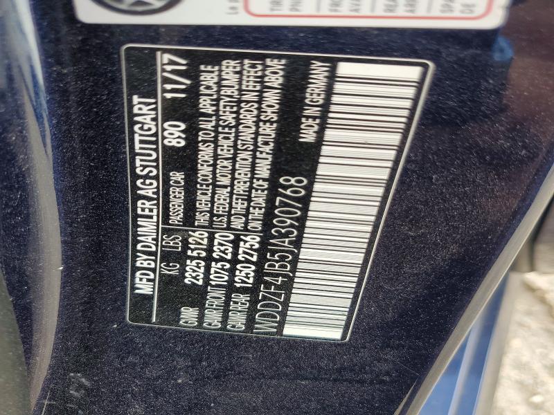 62233856 :رقم المزاد ، WDDZF4JB5JA390768 vin ، 2018 Mercedes-benz E مزاد بيع