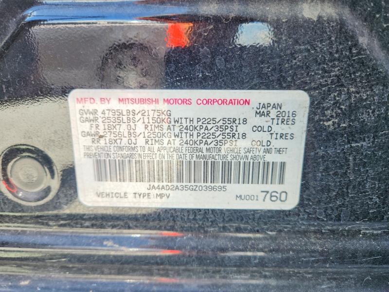 Продажа на аукционе авто 2016 Mitsubishi Outlander, vin: JA4AD2A35GZ039695, номер лота: 63200086