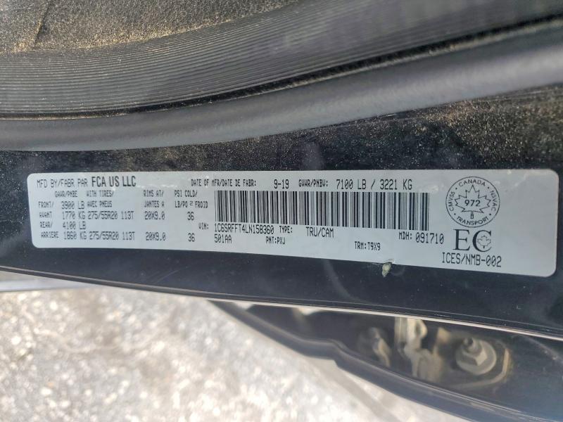 Продажа на аукционе авто 2020 Ram 1500, vin: 1C6SRFFT4LN158360, номер лота: 60754836