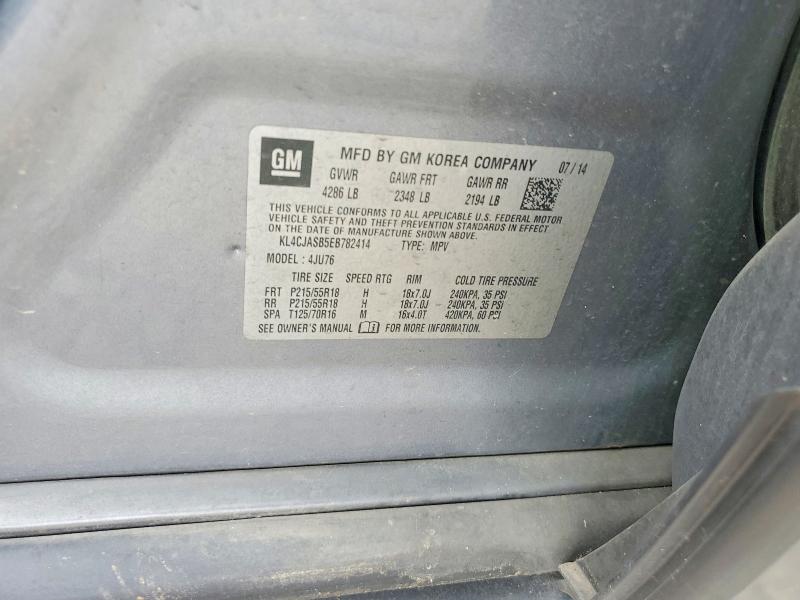 61684376 :رقم المزاد ، KL4CJASB5EB782414 vin ، 2014 Buick Encore مزاد بيع