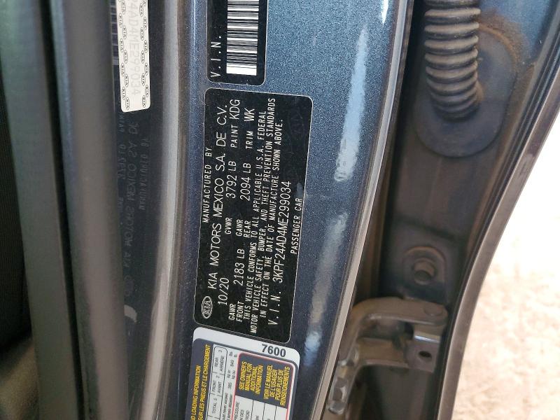 Auction sale of the 2021 Kia Forte, vin: 3KPF24AD4ME299034, lot number: 60886196