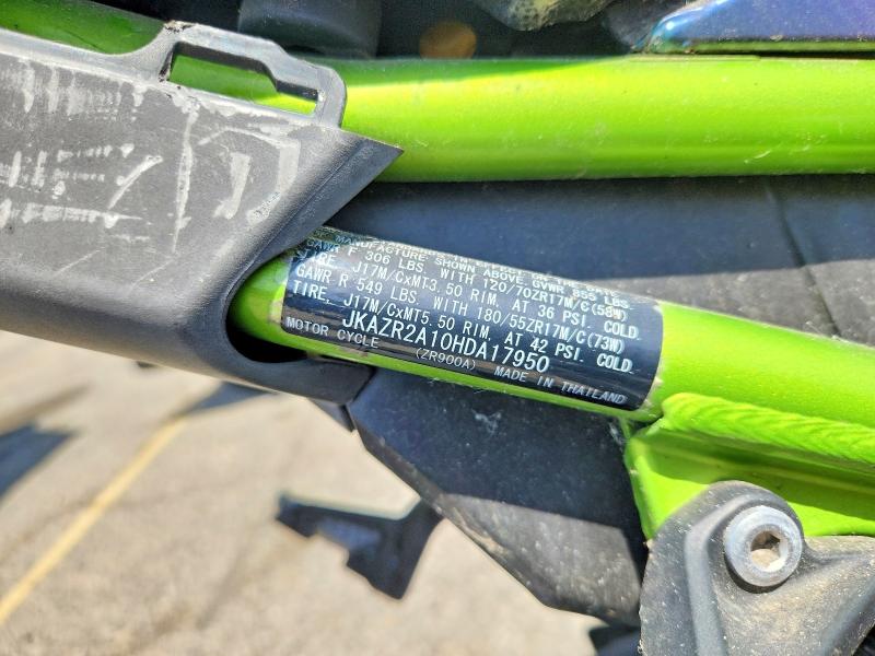 61977426 :رقم المزاد ، JKAZR2A10HDA17950 vin ، 2017 Kawasaki Z900 مزاد بيع