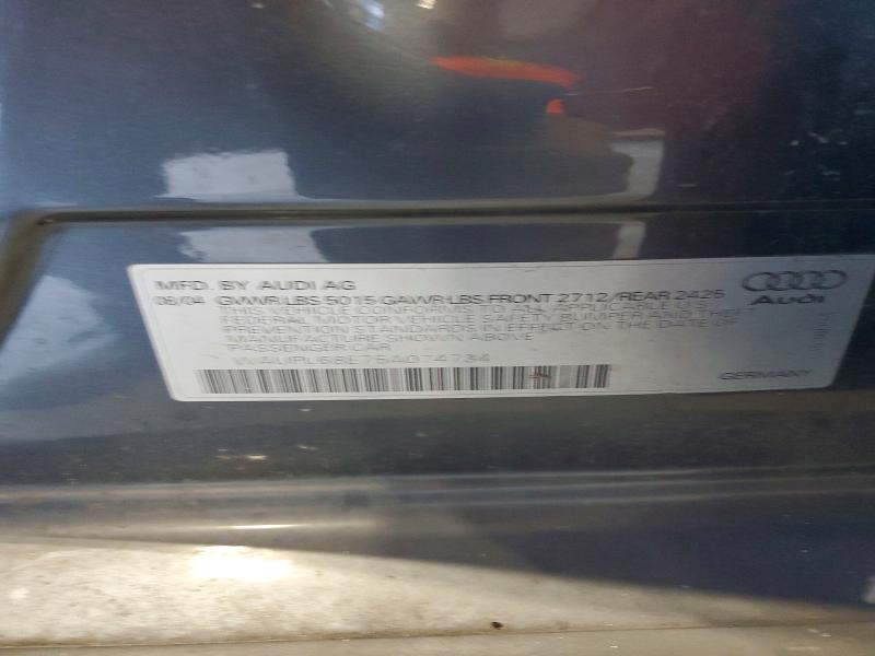 Продаж на аукціоні авто 2005 Audi S4, vin: WAUPL68E75A074734, номер лоту: 60611656