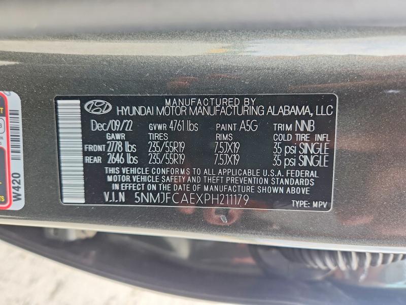 Продаж на аукціоні авто 2023 Hyundai Tucson, vin: 5NMJFCAEXPH211179, номер лоту: 59378706
