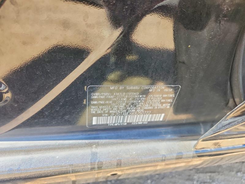 60677366 :رقم المزاد ، JF2GTAMC6K8250722 vin ، 2019 Subaru Crosstrek مزاد بيع