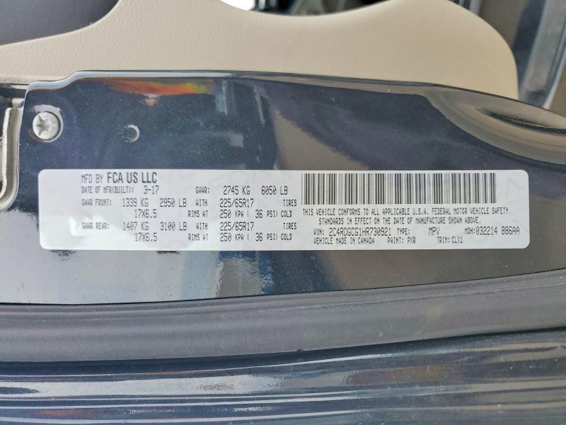 Продажа на аукционе авто 2017 Dodge Grand Caravan, vin: 2C4RDGCG1HR730921, номер лота: 59900496