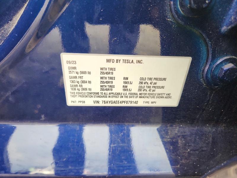 Продаж на аукціоні авто 2023 Tesla Model Y, vin: 7SAYGAEE4PF879140, номер лоту: 59813346