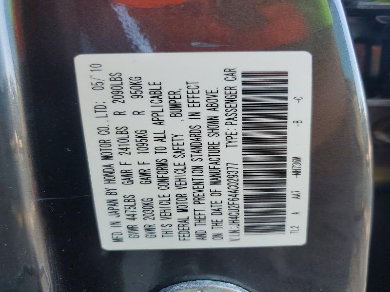 Aukcja sprzedaży 2010 Acura Tsx, vin: JH4CU2F64AC029377, numer aukcji: 60832376