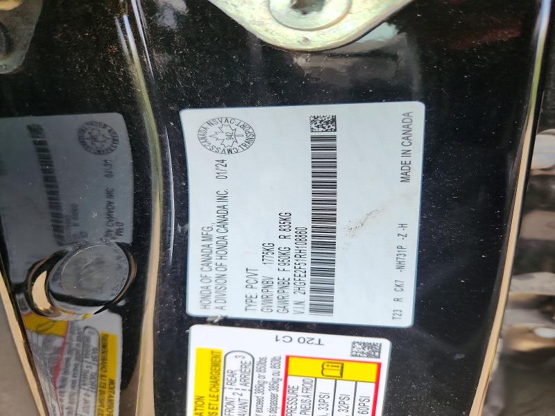 Aukcja sprzedaży 2024 Honda Civic, vin: 2HGFE2F51RH108860, numer aukcji: 59955896