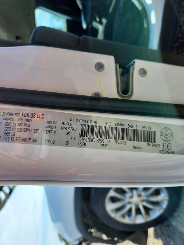Продажа на аукционе авто 2019 Jeep Cherokee, vin: 1C4PJLAB4KD152002, номер лота: 60064816