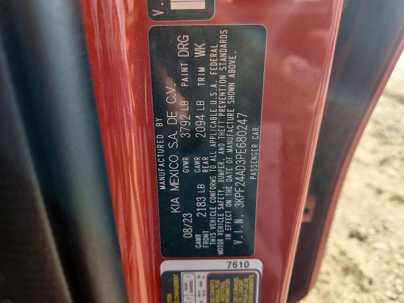 Продажа на аукционе авто 2023 Kia Forte, vin: 3KPF24AD3PE680247, номер лота: 61760096