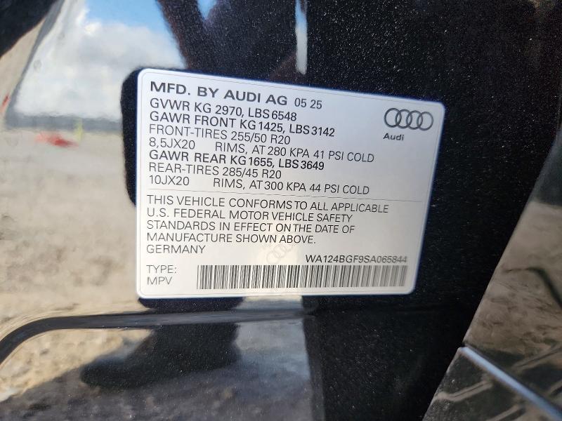 Aukcja sprzedaży 2025 Audi Q6 E-tron, vin: WA124BGF9SA065844, numer aukcji: 60776946