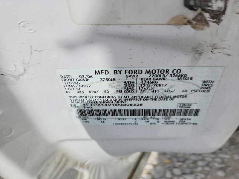 Продажа на аукционе авто 2006 Ford F150, vin: 1FTPX14V16NB05325, номер лота: 59829356