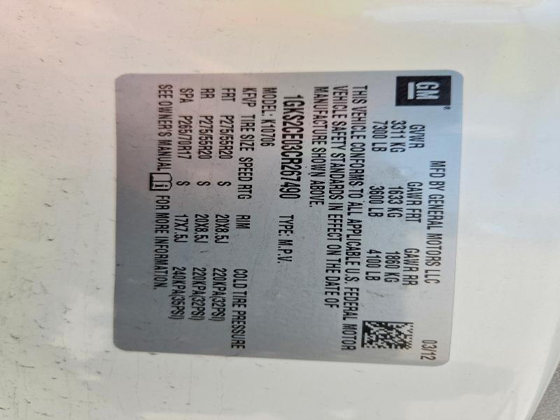 2012 Gmc Yukon მანქანა იყიდება აუქციონზე, vin: 1GKS2CE03CR267490, აუქციონის ნომერი: 61684956