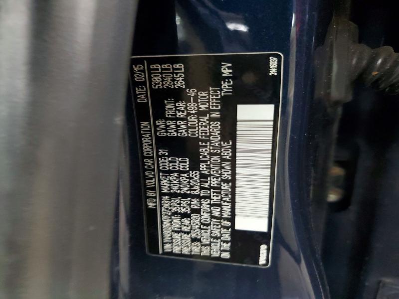 60029196 :رقم المزاد ، YV4902RM7F2734914 vin ، 2015 Volvo Xc60 مزاد بيع