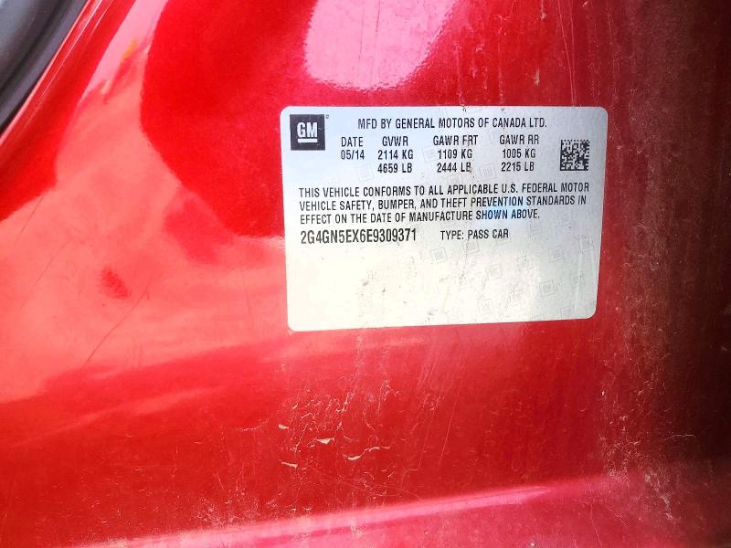 61716116 :رقم المزاد ، 2G4GN5EX6E9309371 vin ، 2014 Buick Regal مزاد بيع