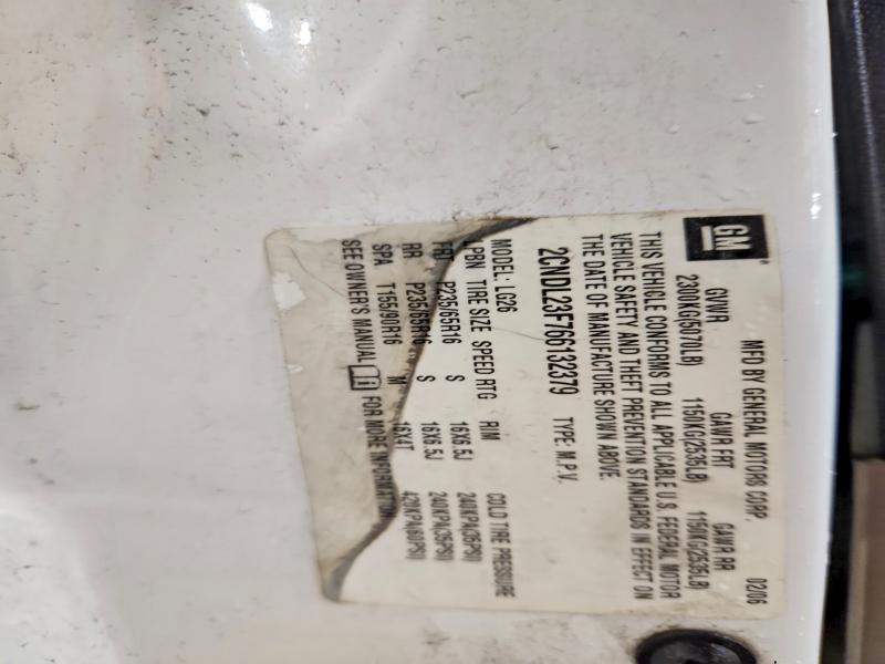 Aukcja sprzedaży 2006 Chevrolet Equinox, vin: 2CNDL23F766132379, numer aukcji: 61632656
