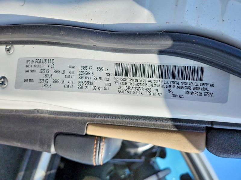Продажа на аукционе авто 2015 Jeep Cherokee, vin: 1C4PJMDS4FW710698, номер лота: 59323016